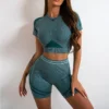 Contrast Stripe Yoga Set - Image 7